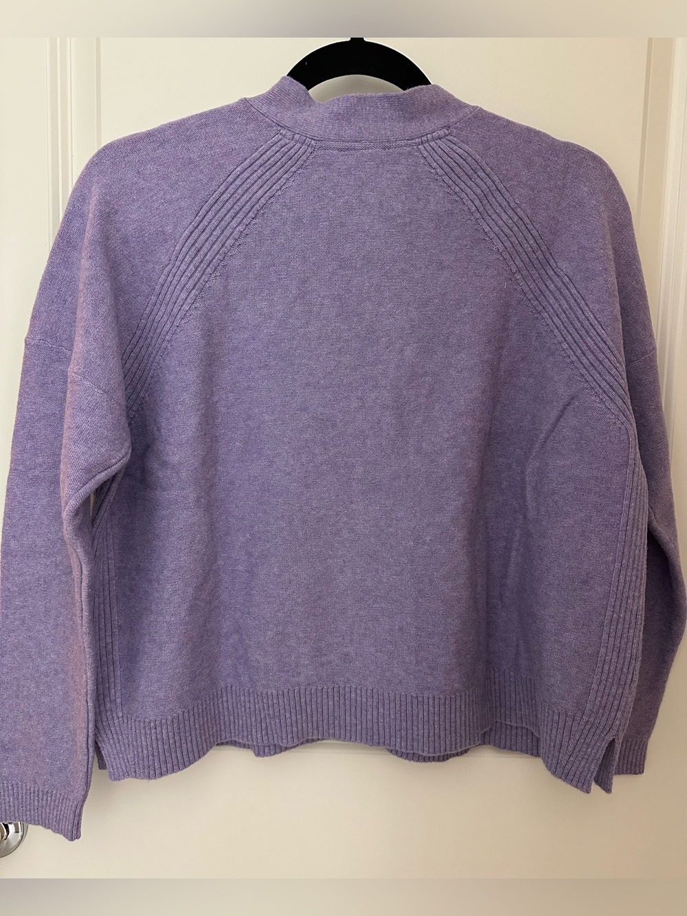J. Jill Lavender V-Neck Button Front Cardigan - Picture 5 of 6
